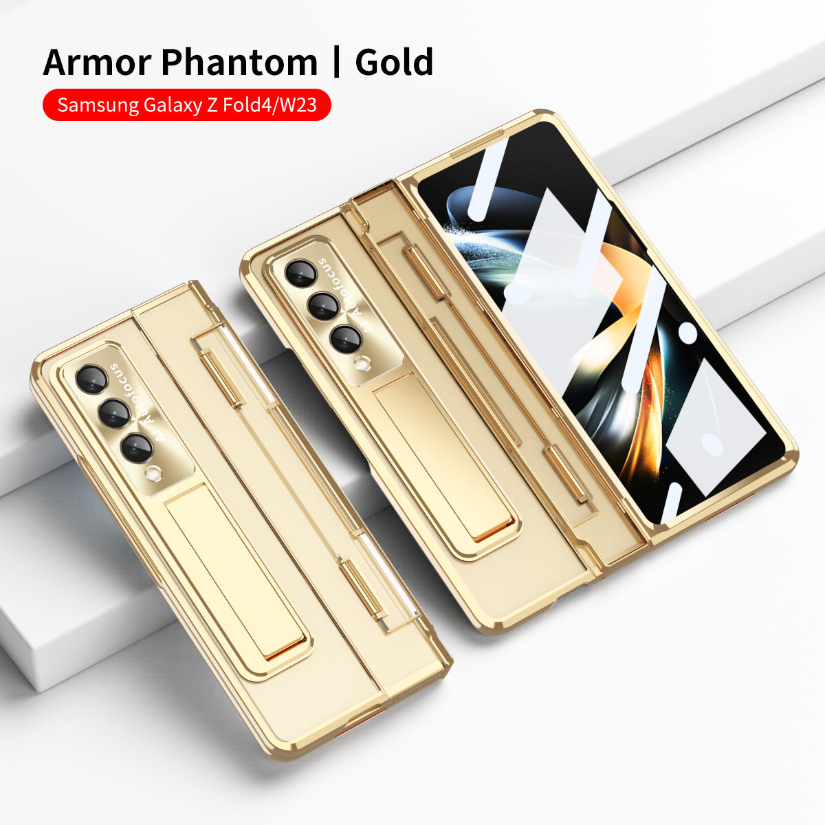 Armor Hinge Folding Magnetic Bracket Case for Samsung Galaxy Fold