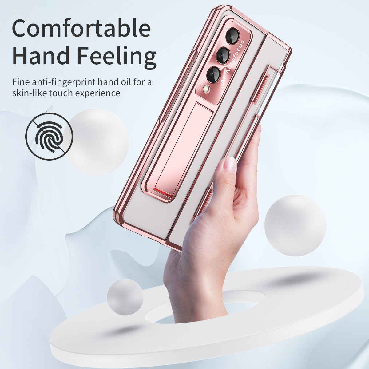 Armor Hinge Folding Magnetic Bracket Case for Samsung Galaxy Fold