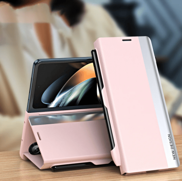 Luxury Electroplated Magnetic Phone Case With Phone Stand  For Galaxy Z Fold