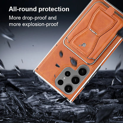 Exclusive Leather Anti-fall Case with Card Holder For Samsung