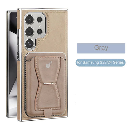 Exclusive Leather Anti-fall Case with Card Holder For Samsung