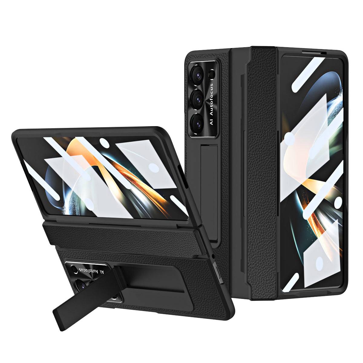 Hinge Folding Magnetic Leather Case for Samsung Galaxy Fold