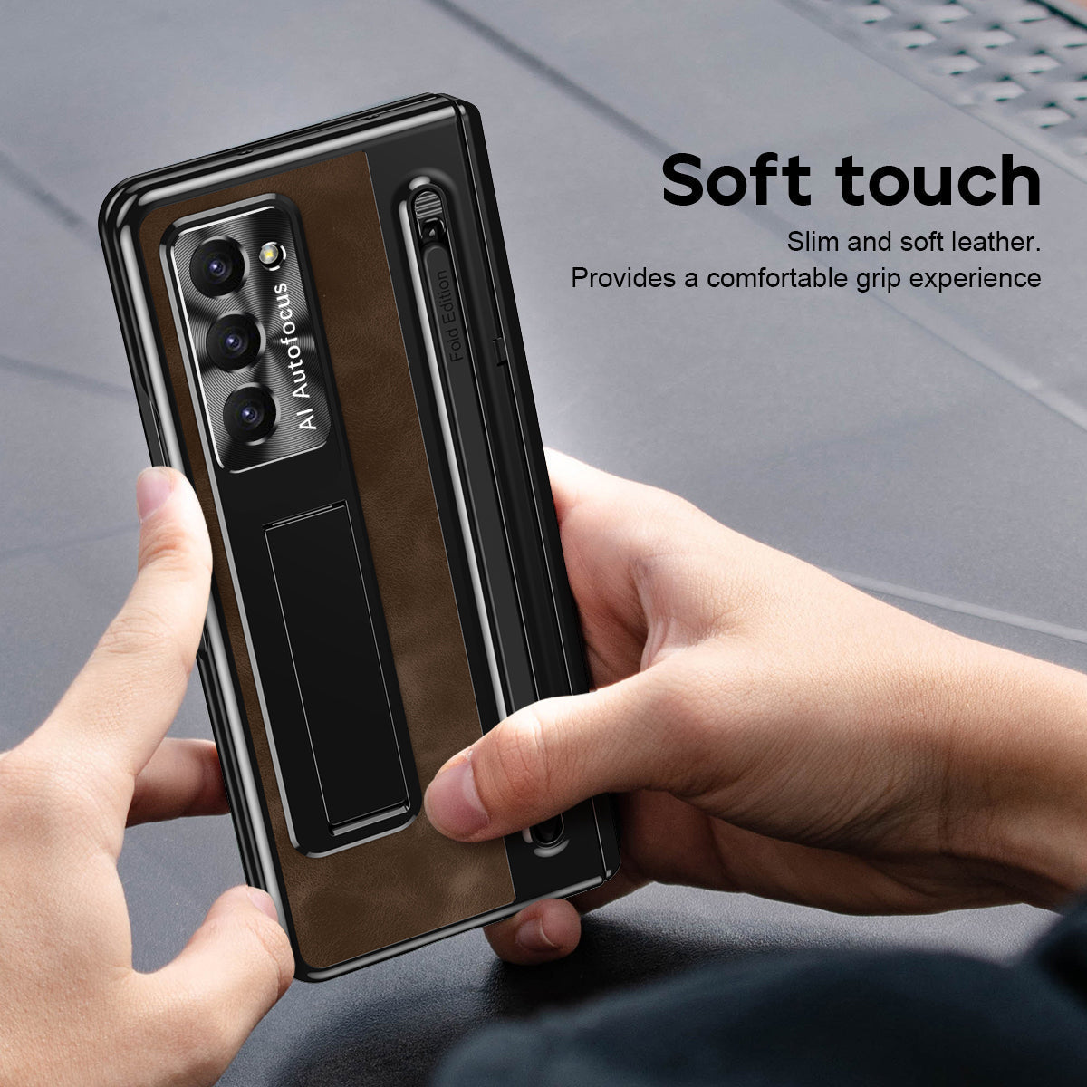 Jazz Retro Style Protective Leather Phone Case For Samsung Galaxy Z Fold