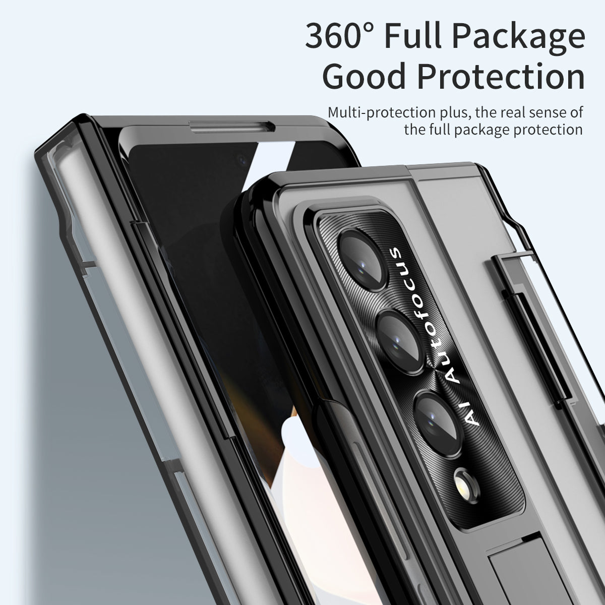 Armor Hinge Folding Magnetic Bracket Case for Samsung Galaxy Fold