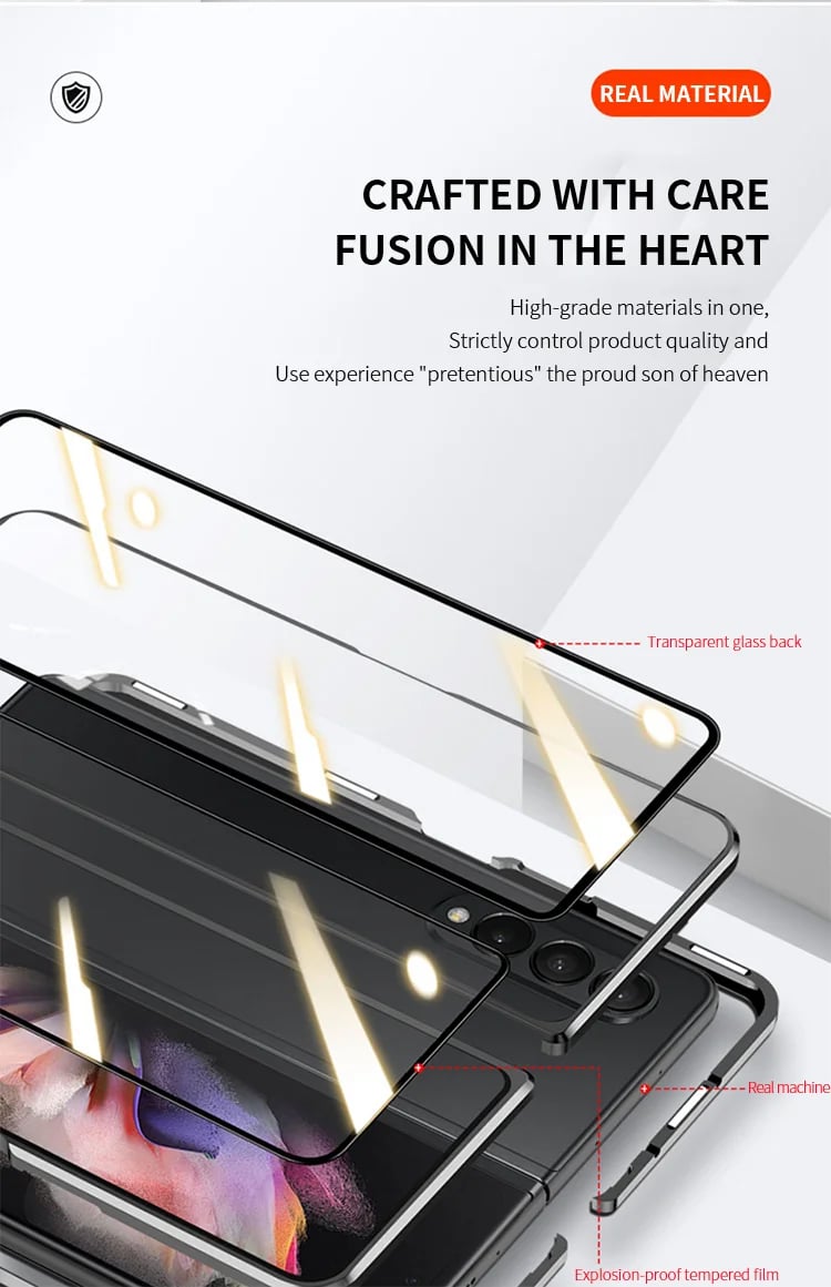 Metal Anti-Fall Protective Cover For Samsung Case Fold