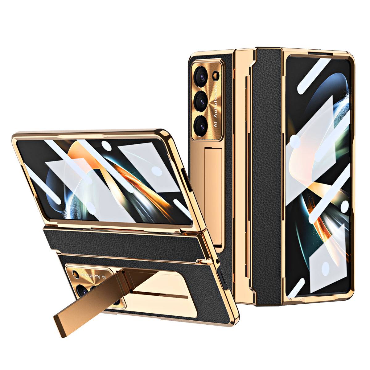 Hinge Folding Magnetic Leather Case for Samsung Galaxy Fold