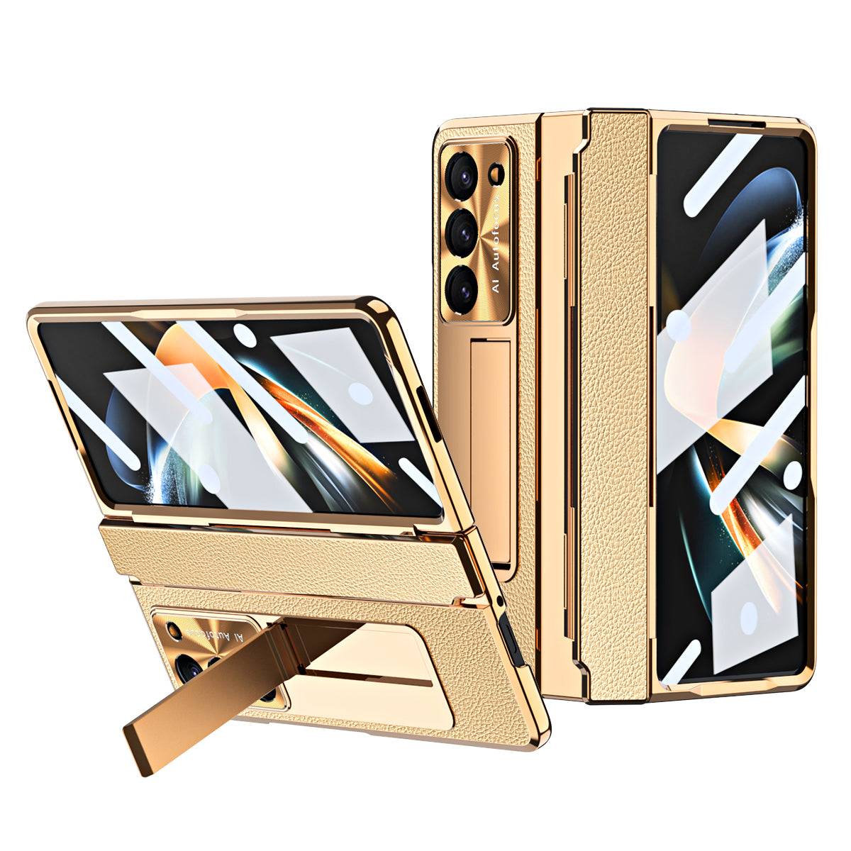 Hinge Folding Magnetic Leather Case for Samsung Galaxy Fold