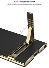 Electroplating Leather Golden Stand Case For Samsung Galaxy