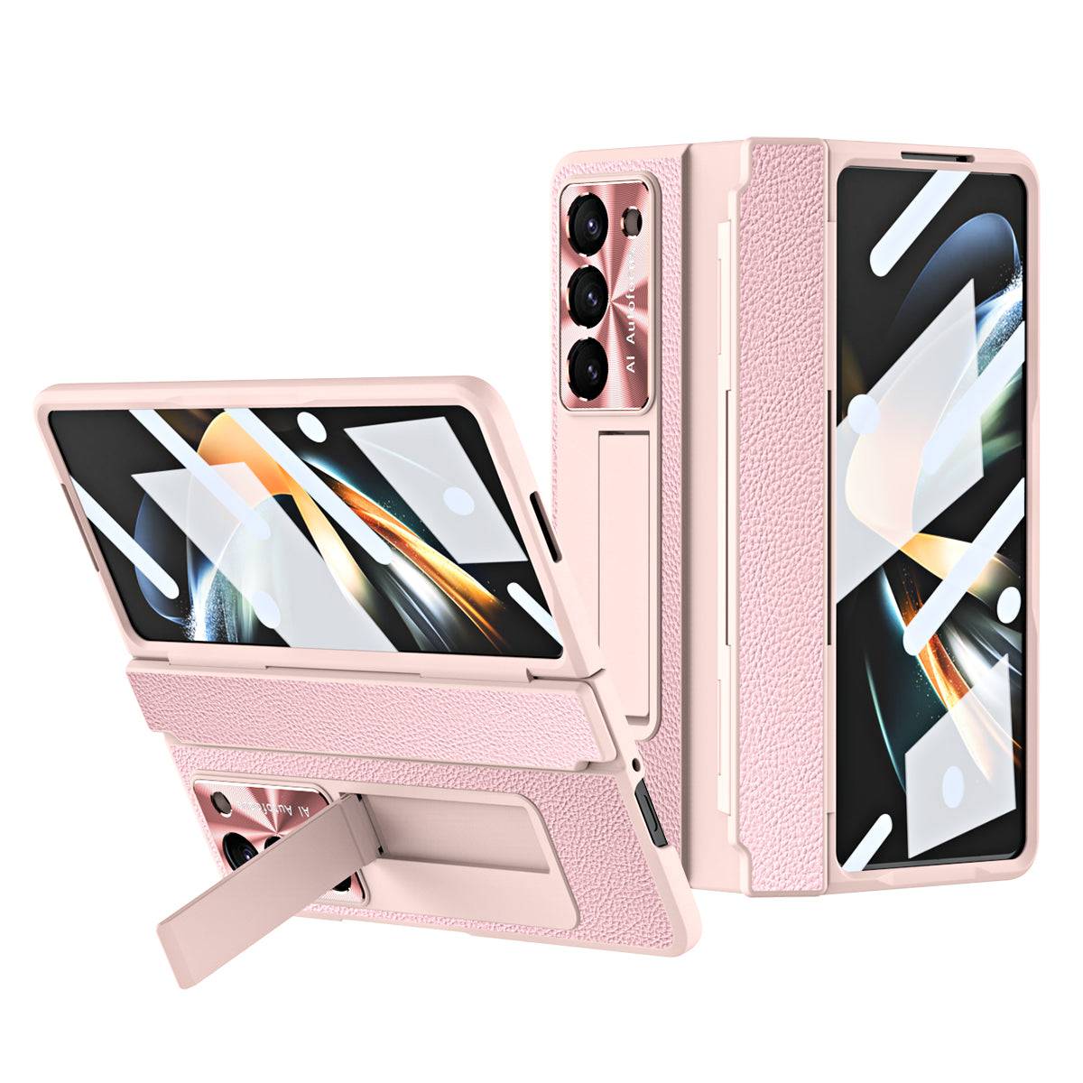 Hinge Folding Magnetic Leather Case for Samsung Galaxy Fold