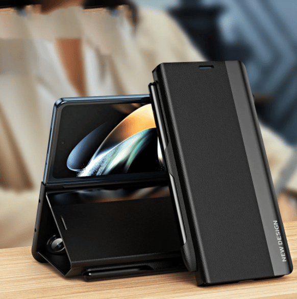 Luxury Electroplated Magnetic Phone Case With Phone Stand  For Galaxy Z Fold