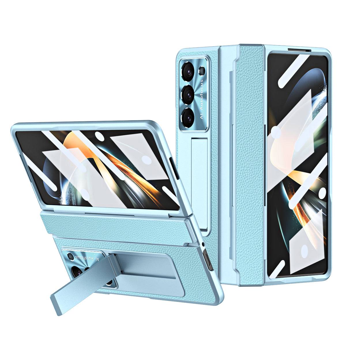 Hinge Folding Magnetic Leather Case for Samsung Galaxy Fold