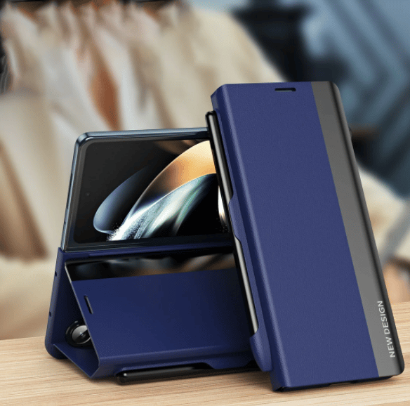 Luxury Electroplated Magnetic Phone Case With Phone Stand  For Galaxy Z Fold