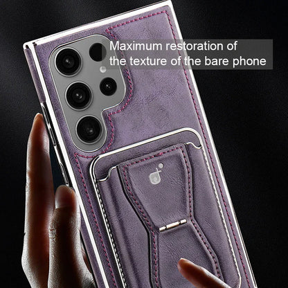 Exclusive Leather Anti-fall Case with Card Holder For Samsung