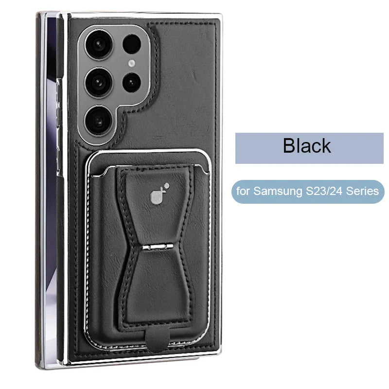 Exclusive Leather Anti-fall Case with Card Holder For Samsung