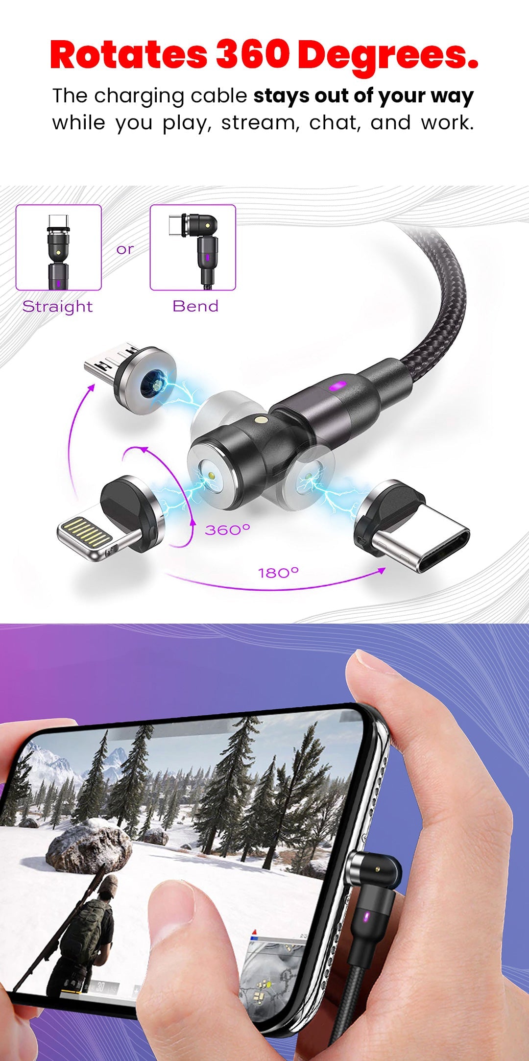 Universal Magnetic Charging Cable